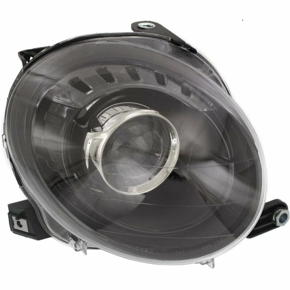 FIAT 500 2012-2016 FAROS NEGROS FAROS DELANTEROS CON JUEGO DE PARES DE BOMBILLAS Foto 4 de 4