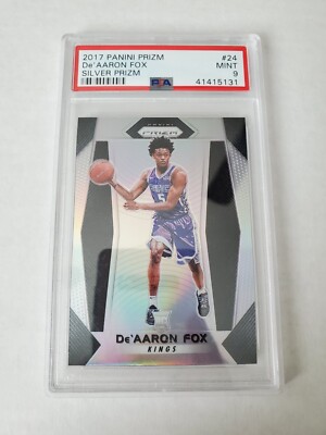 NBA Prizm De’Aaron Fox RC silver PSA10 2017-18 DE'AARON FOX PRIZM SILVER ROOKIE RC SP PARALLEL PSA 9 CARD