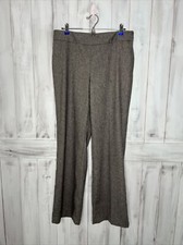 TALBOTS CLASSIC SIDE ZIP BLACK WHITE DIAGONAL MICRO STRIPE WOOL BLEND PANTS 12