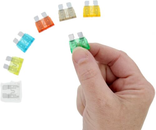 120 Pcs Mini Blade Fuse Assortment For Car Boat Truck SUV,Standard ATM Fuse Set - Foto 2 di 3