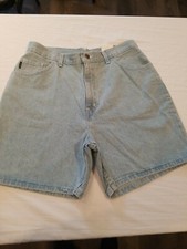 Vtg Chic Women's Retro Mom Shorts 14 Misses 100 Cotton 90's Light Wash Blue