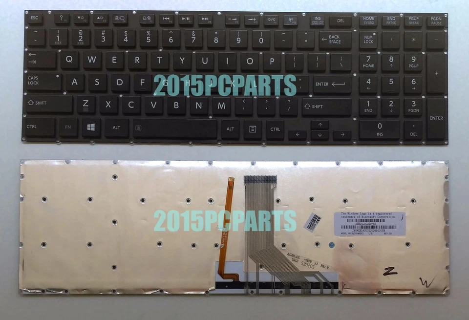 Новая клавиатура Toshiba Satellite P50-A P50T-A P55-A P55T-A P70-A P75-A с подсветкой сделано в США - Изображение 3 из 3