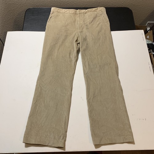 Vtg Prada Taupe Corduroy Zip Fly Casual 