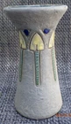 ROSEVILLE MOSTIQUE GRAY 1916 ARTS AND CRAFTS YELLOW TULIP ARROWHEAD VASE 164-8
