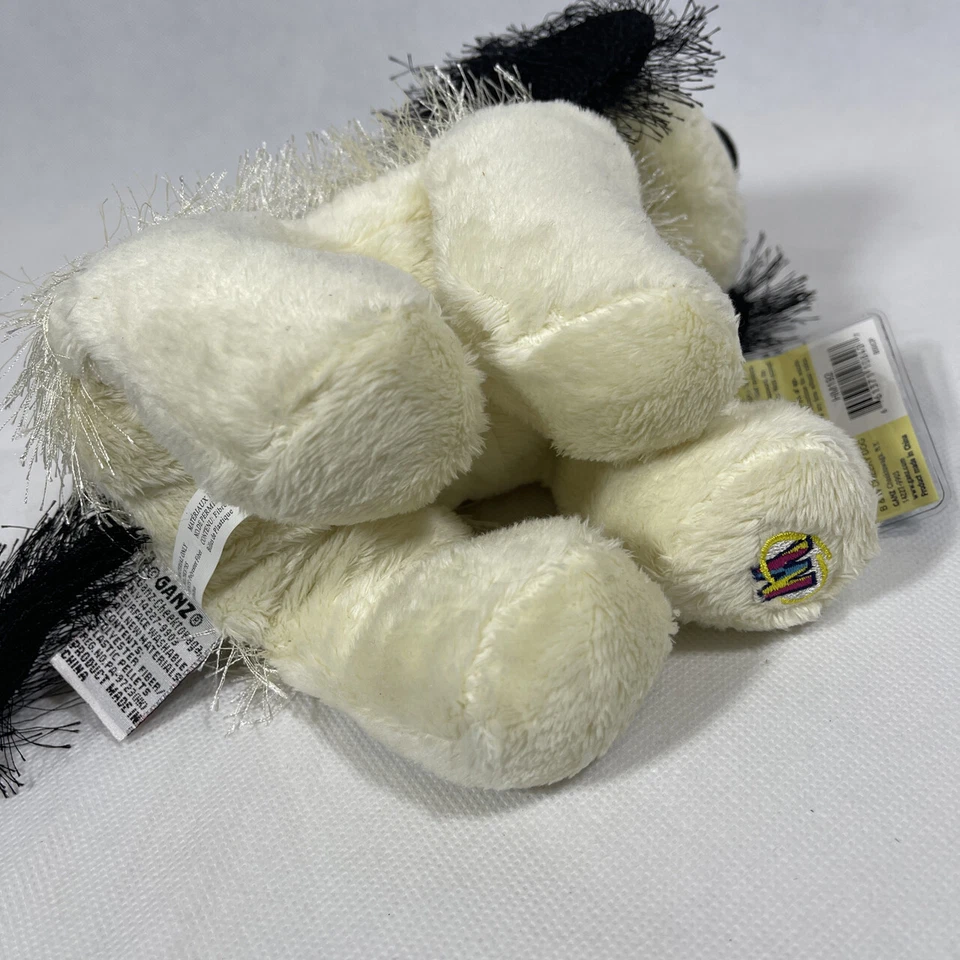 Ganz WEBKINZ BLACK & WHITE CHEEKY DOG STUFFED Plush Toy HM192 New UNUSED CODE - Image 4 of 4