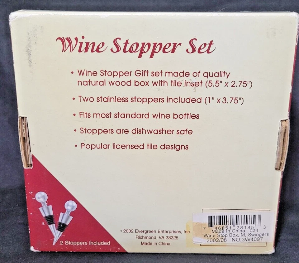 Conjunto de rolha de vinho golfista escocês inserção de azulejo caixa de madeira Jennifer Garant bom presente - Imagem 4 de 4