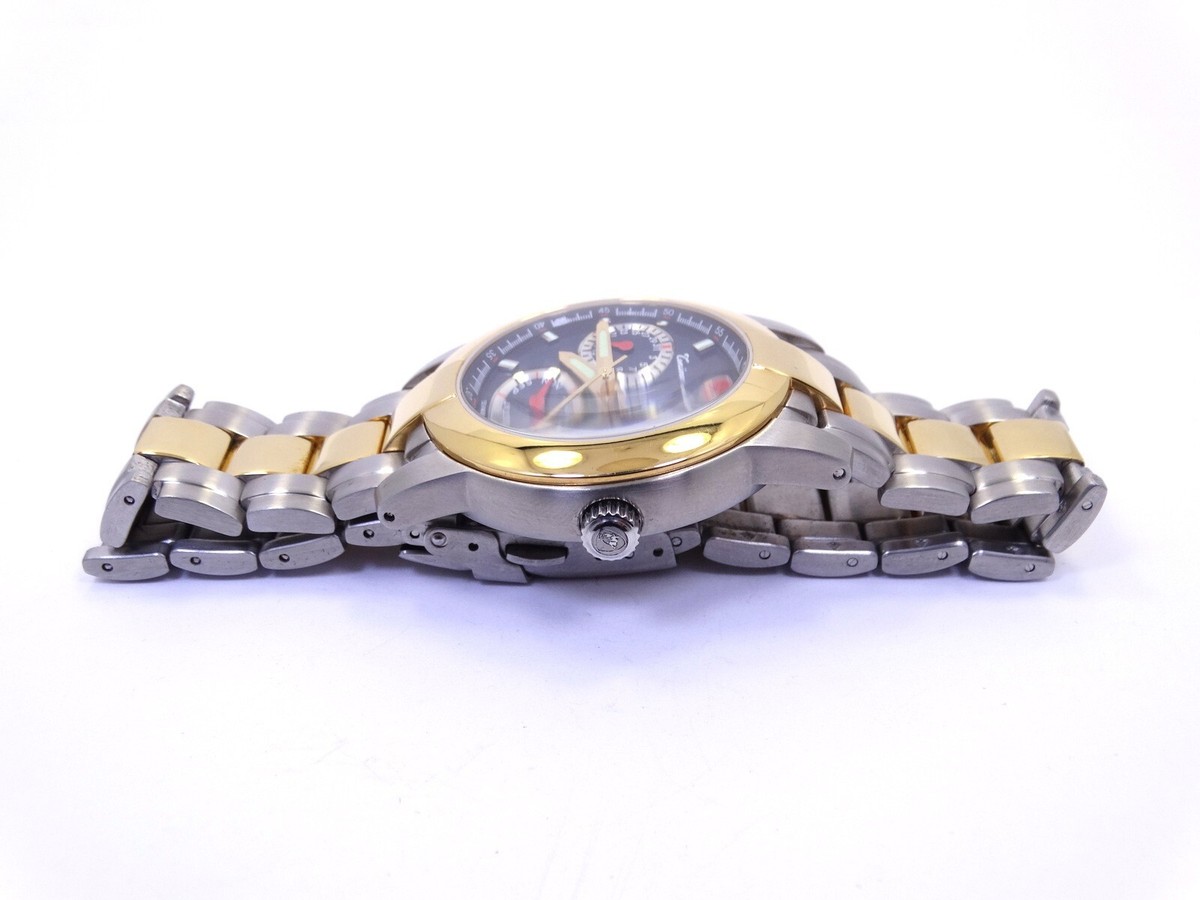 TOTINO LAMBORGHINI 7D-K2 Blue Dial Chronograph Two Toned Quartz