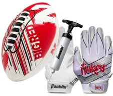 Nebraska Cornhuskers Kids NCAA Air Tech Mini Football & Gloves Set, Ages 4-9