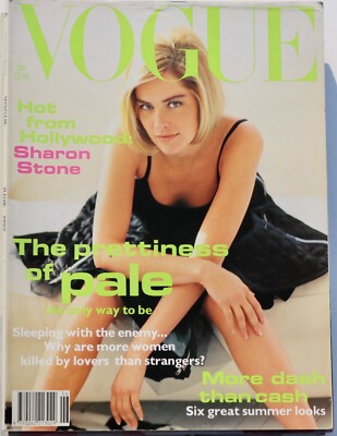 1992 Vogue Vallhonrat David Hiscock Sharon Stone Peter Lindbergh Nepal June mag