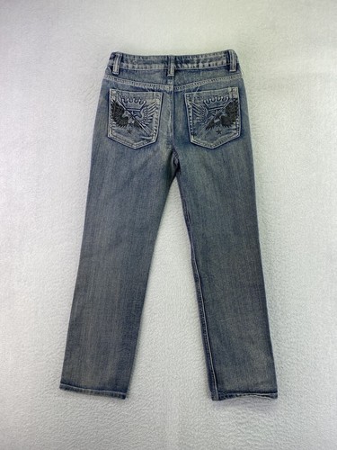 NSS Youth Boys Size 14 Medium Acid Wash Slim Straight Denim Jeans - Picture 3 of 8