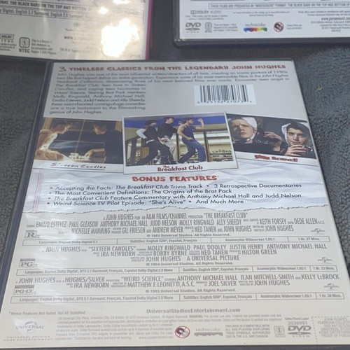John Hughes DVD Lot Breakfast Club Weird Science Bueller Pretty In Pink 16C SKOW - Picture 5 of 5