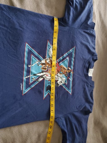 Camiseta Vintage Años 90 Puntada Única M Caballo Nativo Americano del Suroeste - Imagen 8 de 9