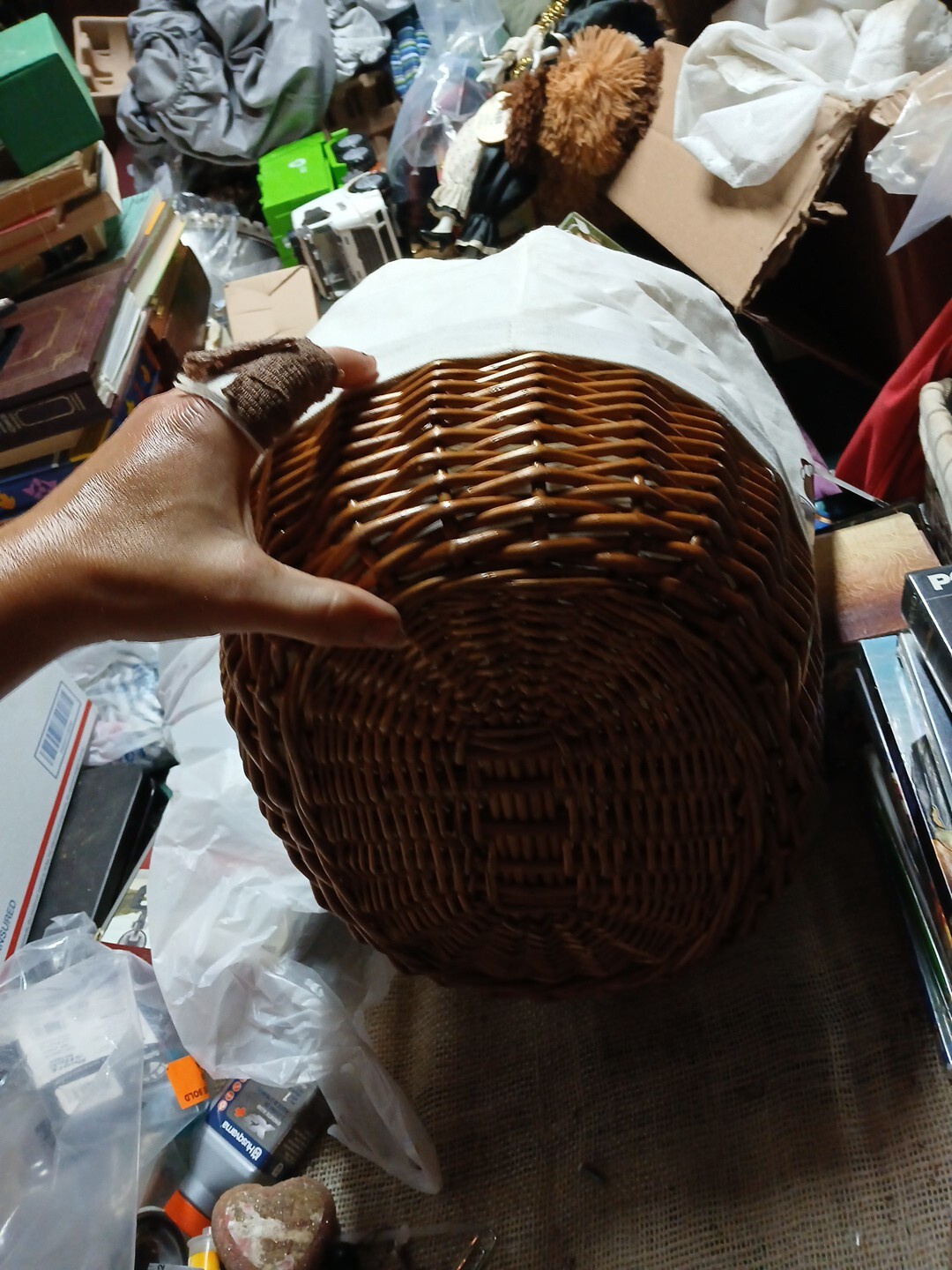 PICNIC TIME Arizona Cardinals Coronado Canvas and Willow Basket MICKEY Tote