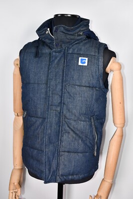 G-Star Raw Park Puffer Vest Denim Jacket Men's size S