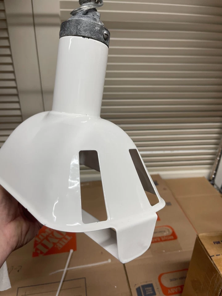 1939 VTG BENJAMIN Porcelain Enamel AISLE Light Industrial White Qty 1 - Image 2 of 4