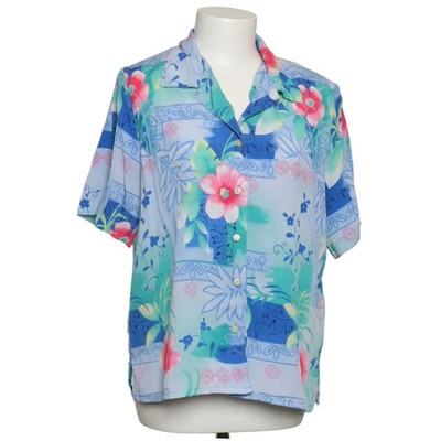 Alia, Kurzarmhemd, Größe: 42, Blau/Pink/Grün, Polyester, Blumen, Damen #TXo