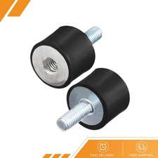 8pcs - M6 Male Female Rubber Mounts Vibration Isolators 20mm x 15mm Black