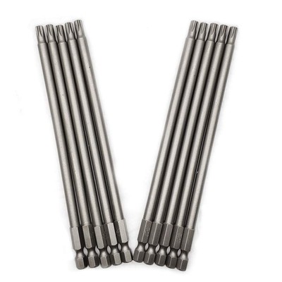 10PCS 6''/150mm T27 Torx Head Screwdriver Bit Set, 1/4 Inch T27, 150mm/6inch
