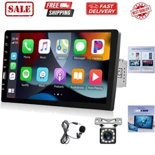 Single Din Car Stereo with CarPlay & Android Auto, 9 Inch Touch Screen Car Ra...