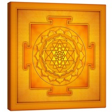 Leinwandbild Golden Sri Yantra - Artwork II - Dirk Czarnota