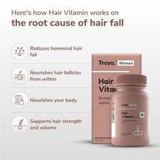 Traya Hair Vitamin for Woman 30 Tabs Keratin Supplements for Hair Growth
