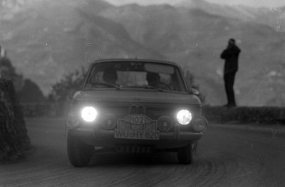 Peter Schafer Werner Freienstein BMW 2000 TI 1968 Rally Car Old Photo