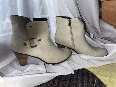tom tailor 42 damen Stiefelette Beige Grau