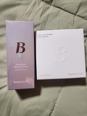 Banila Co, Dew Booster Serum Plus Cushion Foundation In Rose Combo. New & Sealed