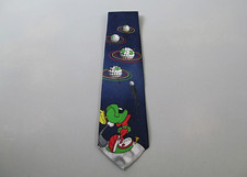Marvin the Martian Golf Tie Blue Looney Tunes Balancine Warner Bros Vintage 90s