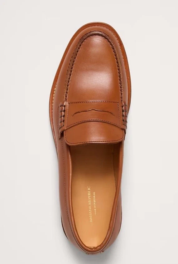 NUEVO CON ETIQUETAS Banana Republic NAVARRE PENNY MOCASINES de cuero coñac para mujer talla 7 Foto 3 de 4