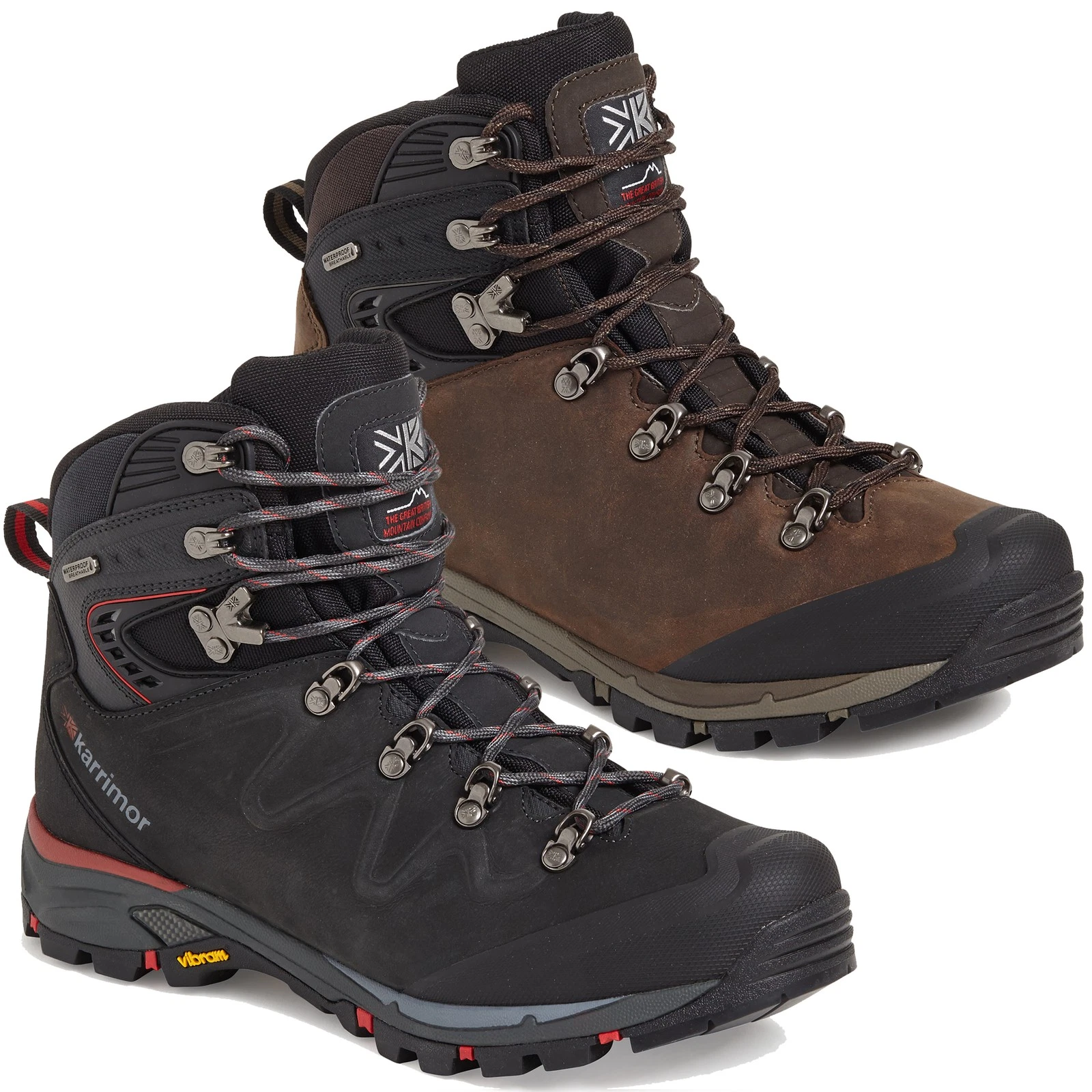 Mens Karrimor Cheetah Vibram Walking Hiking Lace Up Trekking Boots Sizes 7 to 13
Opens in a new wind