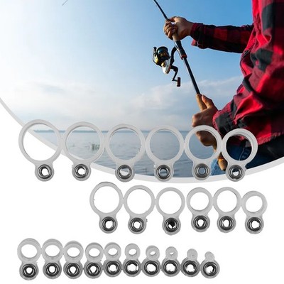 Transparentes Weiß Angelrute Draht Ring Rod Wire Guide 14 STÜCKE/22 STÜCK