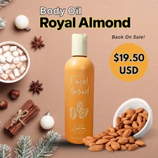 JAFRA Royal Almond Rich Body Oil with Vitamin E – 8.4 fl oz (250 ml) NEW