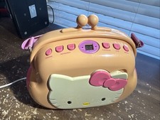Sanrio Hello Kitty Pocketbook 2003 AM/FM Stereo CD Player Boombox PeachPink READ