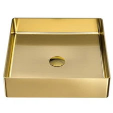 Karran USA CCV500 Cinox 15-3/4" Square Stainless Steel Vessel - Gold