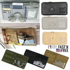 Car Sun Visor Organizer Bag Auto Interior Pocket Sunglass Fuel Card Storage US