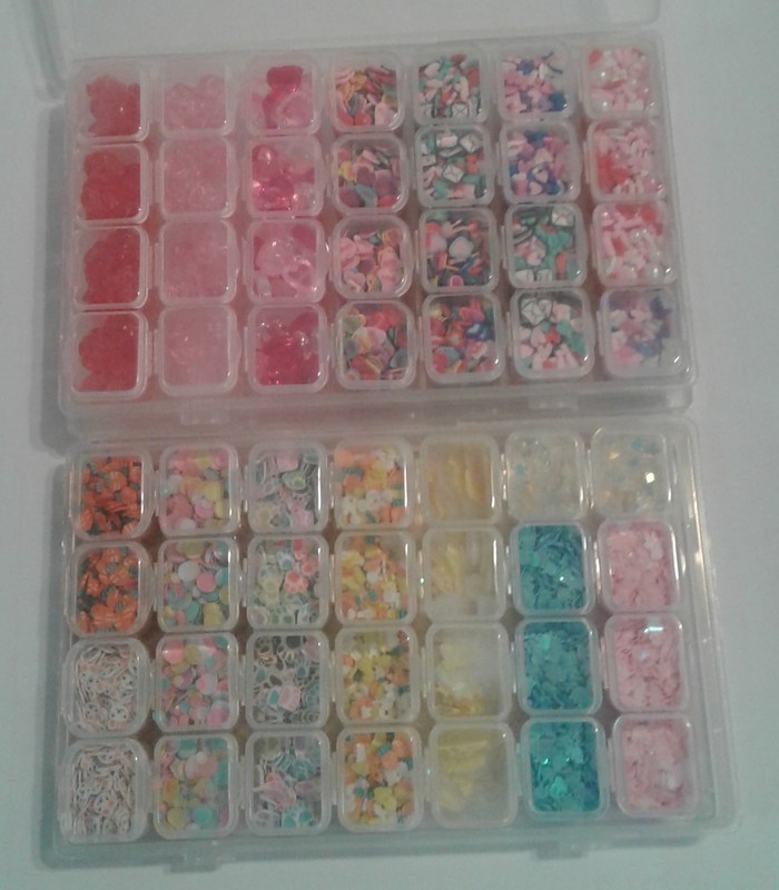 Craft Polymer Clay and Sequin Mix  "Easter and Valentine"