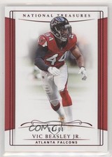 2018 Panini National Treasures Jersey Number Red 4/44 Vic Beasley Jr #9 fm0