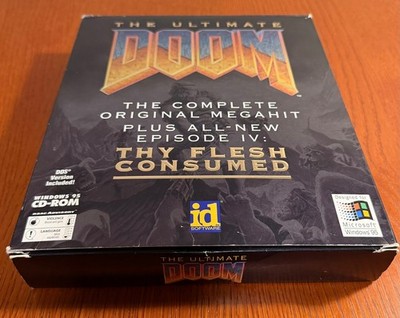 Ultimate Doom (PC, 1995) Big Box, Windows 95 CD-Rom (No Poster)