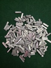 Lot Of 150 Small Vintage Printing Press Metal Typeset Blocks - Letters & Numbers