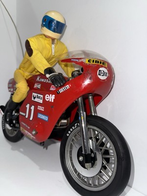 Vtg. KRAFT ELECK RIDER 1/6 Scale RC Motorcycle AS-IS for Parts or