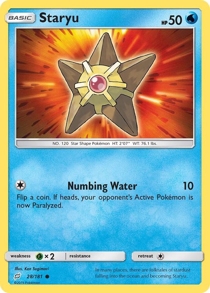Staryu 28/181 Common SM - Team Up Pokemon NM/LP