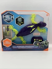 Hex Bots Glow In The Dark Wall Climber Purple Gecko With Rechargeable Remote New