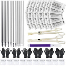 Piercing Kit 44Pcs - Piercing Needle Kit with 20G 18G 16G 14G 12G Piercing Body