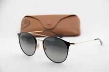 NEW RAY-BAN RB 3546 187/71 BLACK GOLD GRADIENT AUTHENTIC SUNGLASSES 52-20