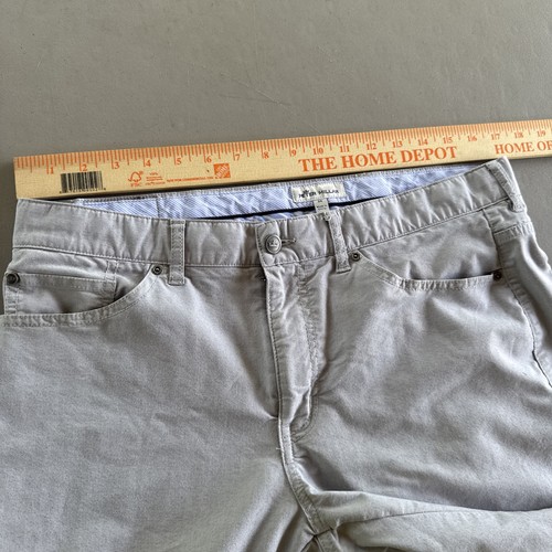 Peter Millar Pants Mens 34 Khaki Gray Stretch 5 Pocket Crown Comfort MS21B46 - Picture 5 of 7