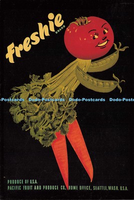 D192762 Freshie Vegetable Box Label ca 1940 Fresh Expressions Out of the West Pu