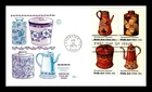 US COVER PENNSYLVANIA TOLEWARE FOLK ART FDC SETENANT FIRST RANK CACHET