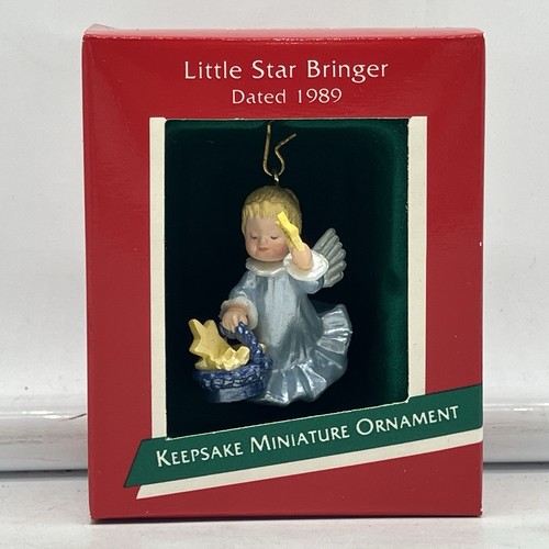 1989 Hallmark Andenken Miniatur Ornament kleiner Sternbringer - KOSTENLOSER VERSAND
