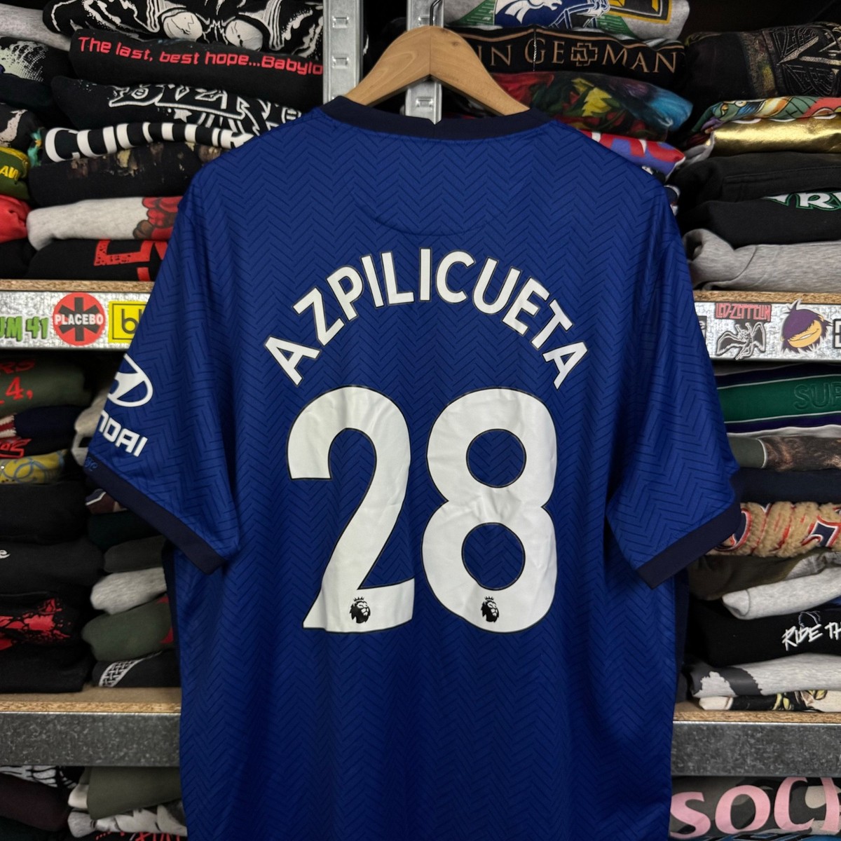 CHELSEA 2020 2021 HOME #28 AZPILICUETA FOOTBALL SHIRT SOCCER